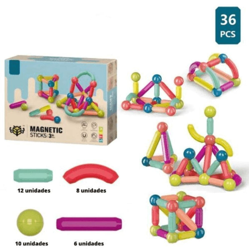 MagneticKids™ + Brinde Surpresa Exclusivo arizo 36 peças 