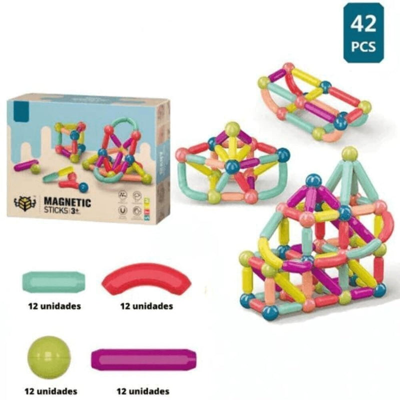 MagneticKids™ + Brinde Surpresa Exclusivo arizo 42 peças (MAIS VENDIDO) 